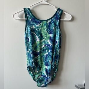 Salute Leotard: Paradise Palm Thick Strap Leotard